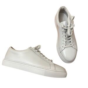 Sunday Boot Co Women's Premier Low Top Sneakers Light Grey Leather Size 9 NEW